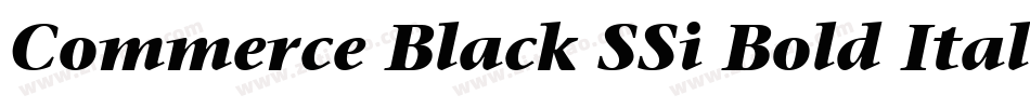 Commerce Black SSi Bold Italic字体转换